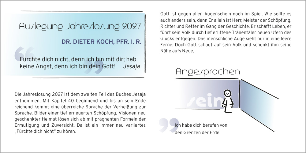 Klappkarte mit Einleger zur Jahreslosung 2027